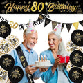 80th Birthday Decorations Kit Banner Party Supplies Premium Quality Design New
