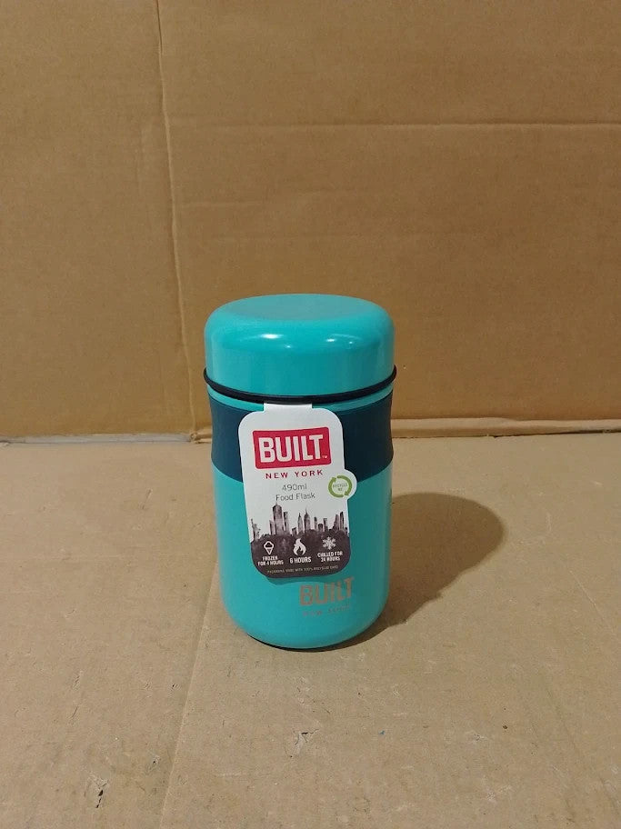 Built Double Wall Vacuum Insulated Food Flask Hot Cold Foods Stainless New