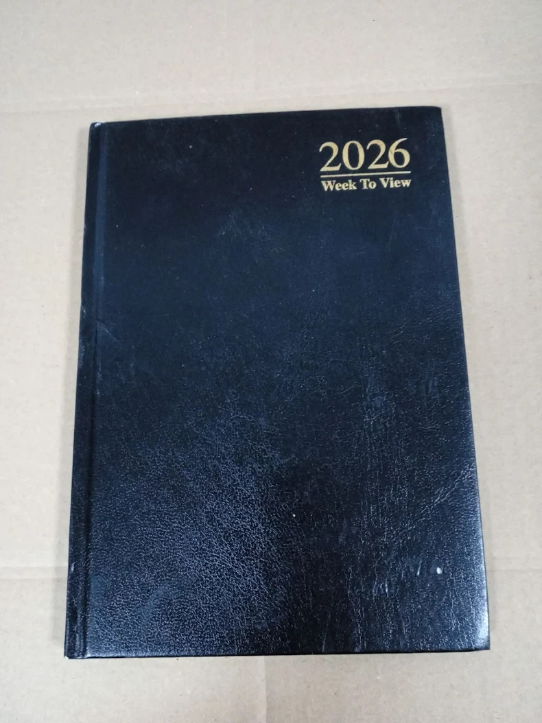 PaulStore 2026 A4 A5 A6 Diary Week To View Page A Day Desk Diary Hard Black