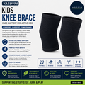Yasdyri Kids Knee Brace Girls Boys Sport Kids Support Pain Football Running