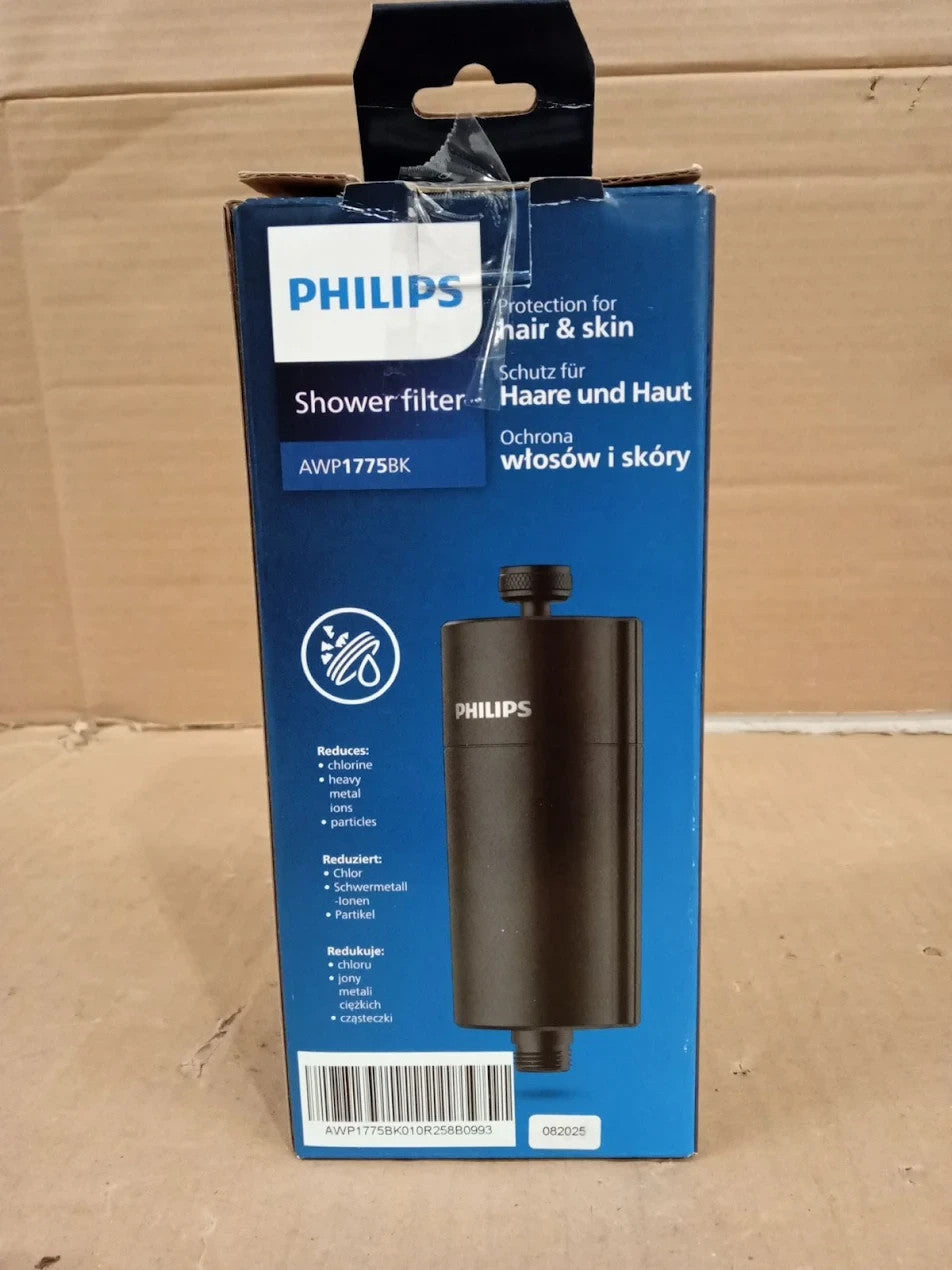Philips Water In Line Shower Filter 50000L Capacity Black Reduce 99% Chlorine