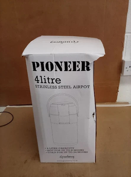 Pioneer 4.0L Stainless Steel Push Pump Airpot Leakproof Thermal Flask Drink New