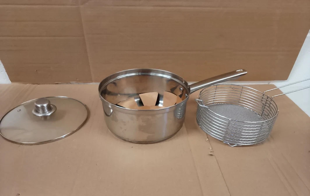 Argos Home 22cm Stainless Steel Chip Pan Deep Frying Kitchen Pan Design