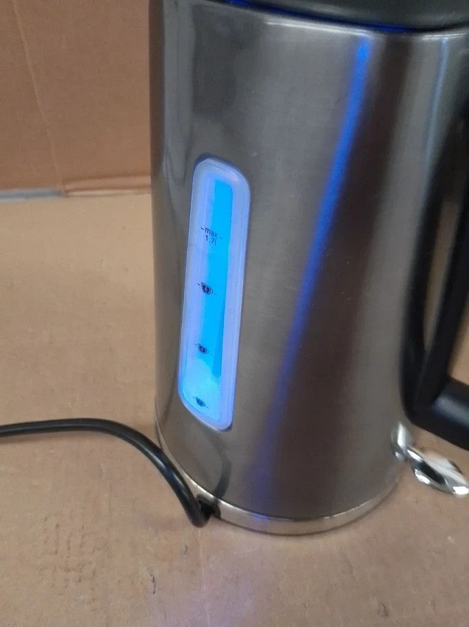 Russell Hobbs Luna Grey Stainless Steel 1.7L Cordless Electric Kettle Quiet Fast