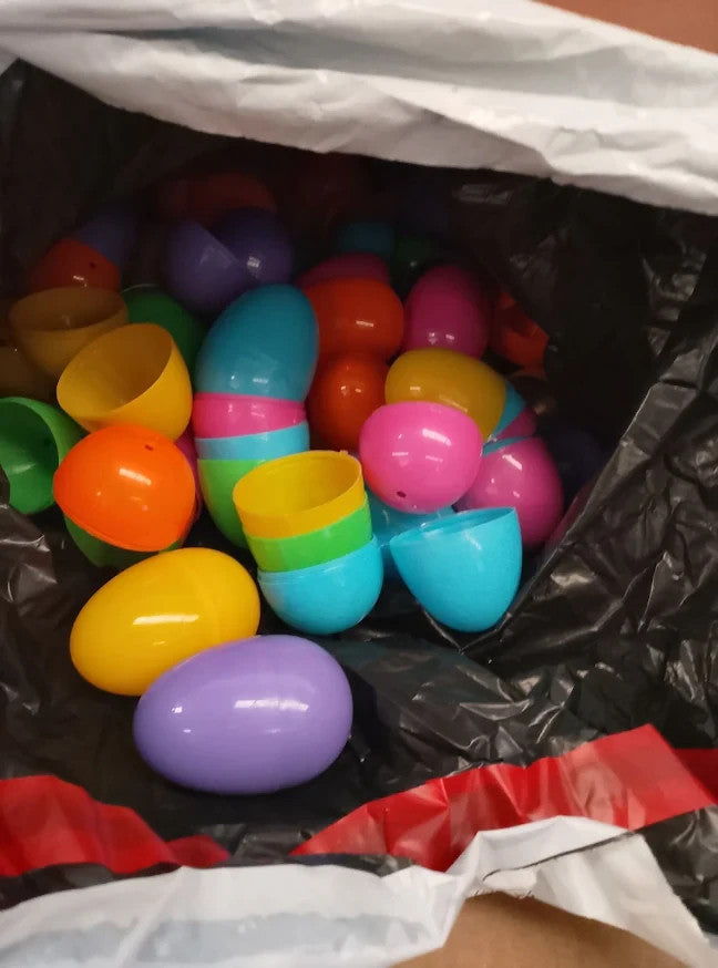 JOYIN Plastic Easter Eggs Fillable Colourful Golden Easter Durable Design New