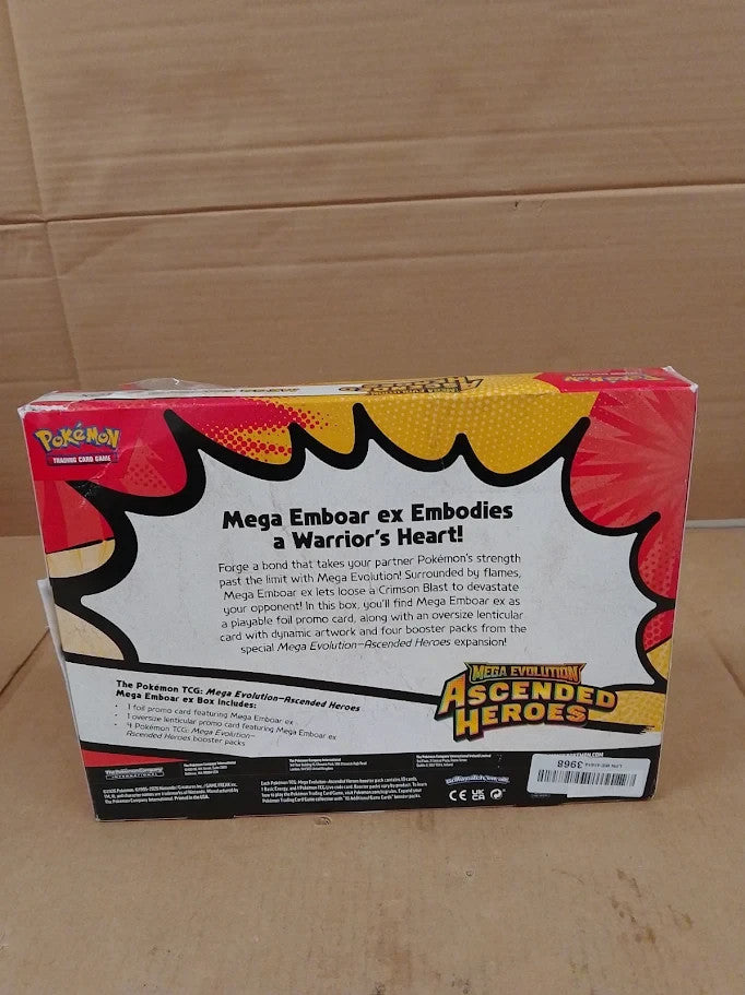 Pokemon TCG Mega Evolution Ascended Heroes Mega Emboar Ex Box Trading Card Game