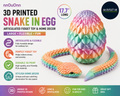 NnOuOnn 3D Printed Snake Egg Animals Fidget Toys Large Long 17.7in Articular