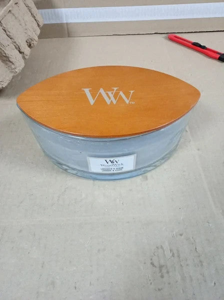 WoodWick Ellipse Scented Candle Crackling Wick Lavender Cedar 7.48x3.62cm New