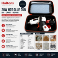Haltons 20W Hot Glue Gun Sticks DIY Craft Repair Wood Glass Metal Durable
