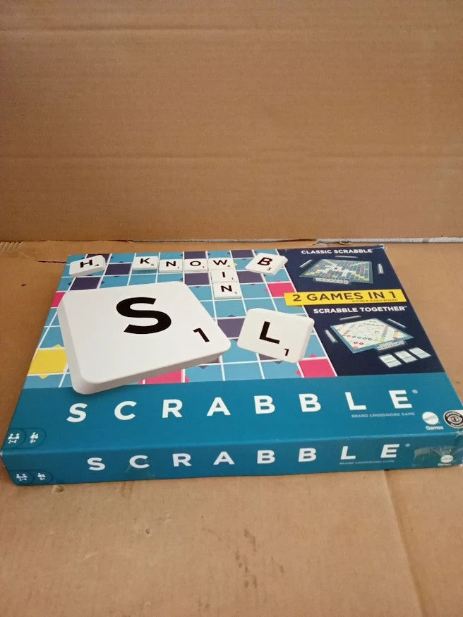 Mattel Scrabble Board Game Family Word Game UK Version HWD43 Ages 8+ Design New
