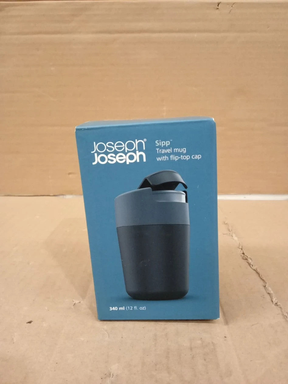 Joseph Joseph Sipp Travel Mug Hygienic Leakproof Reusable Mug 340ml Blue
