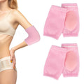 4 Pieces Elbow Moisturizing Sleeve Pads Gel Women Cover Skin Medium Pink New
