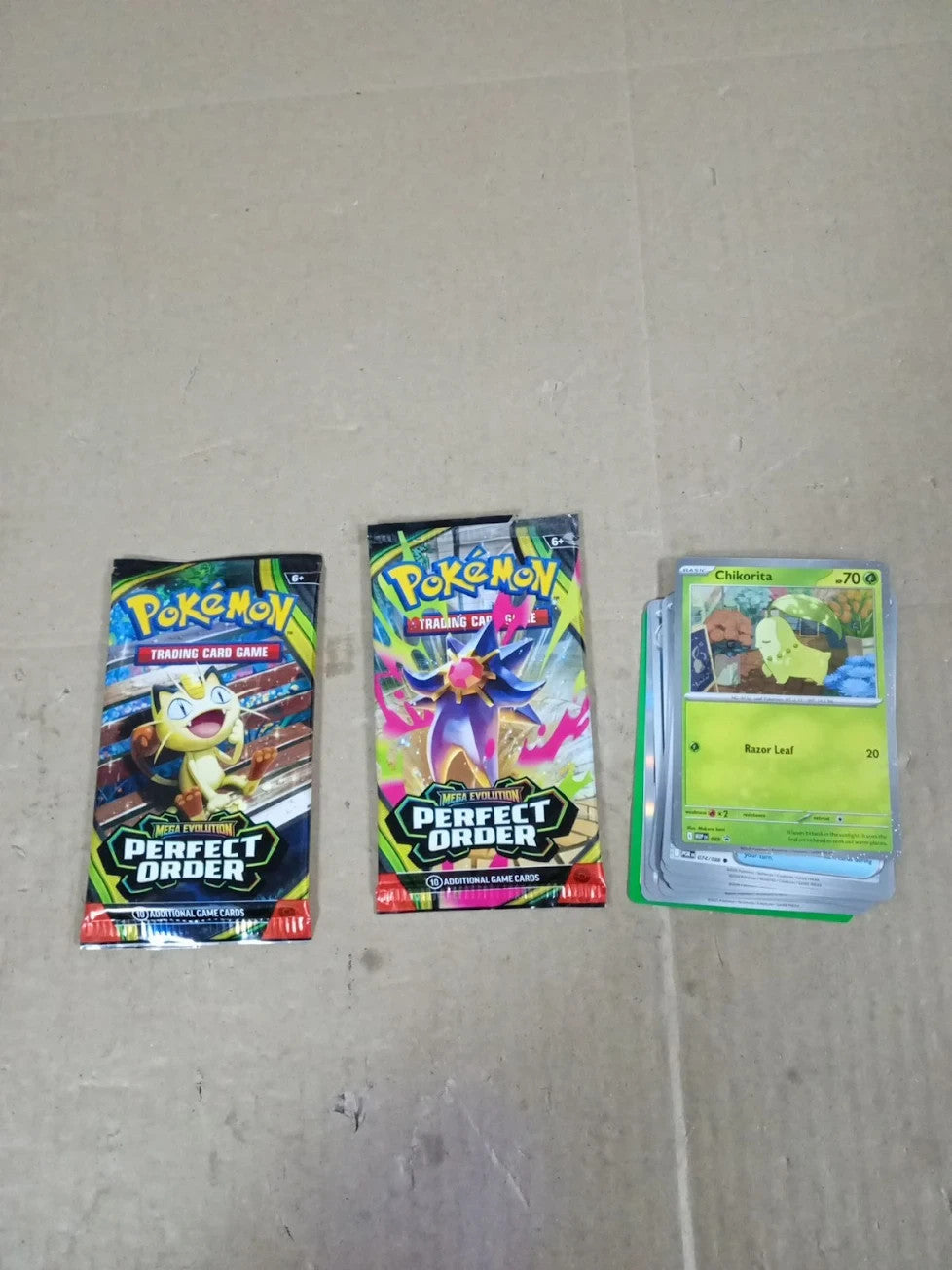Pokemon TCG Mega Evolution Perfect Order Triple Pack Foil Promo Card New