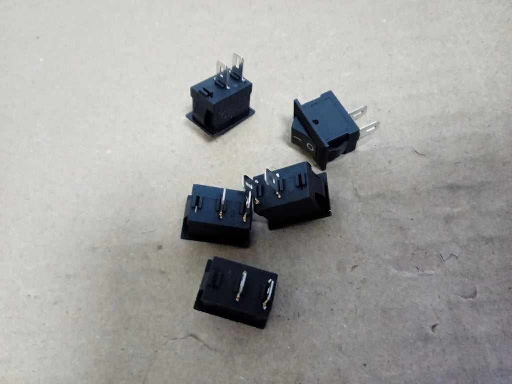 Sourcing Map 5pc KCD11 AC 125V 6A 250V 3A SPST 2 Terminal 2 Position On Off New