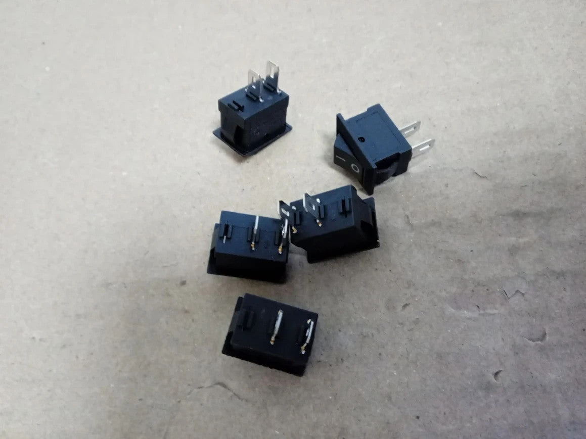 Sourcing Map 5pc KCD11 AC 125V 6A 250V 3A SPST 2 Terminal 2 Position On Off New