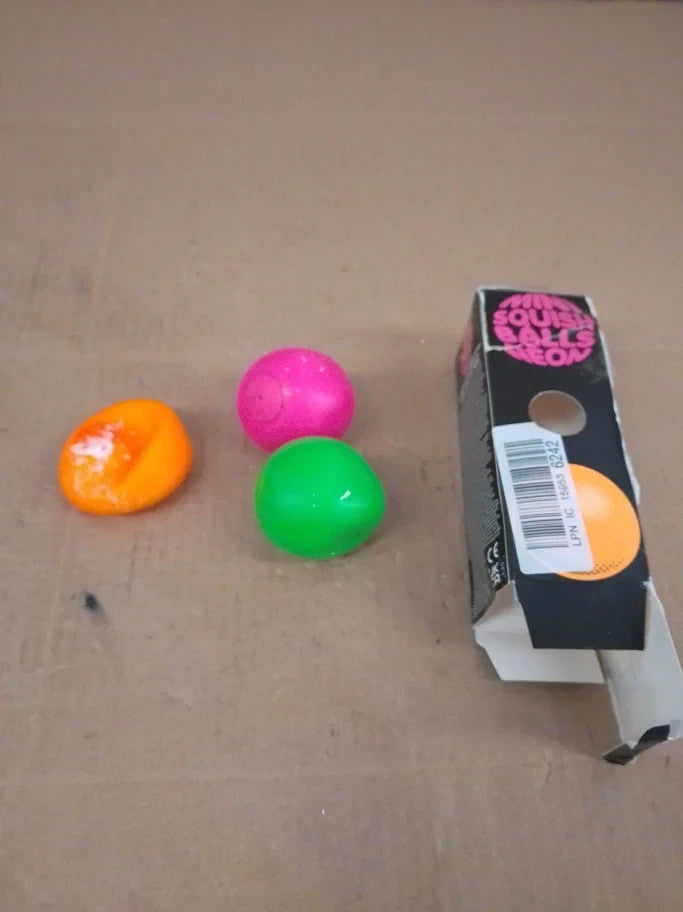 Tobar Neon Diddy Squish Ball Tactile Fidget Toys Pack of 3 5.4x5.4x5.4cm