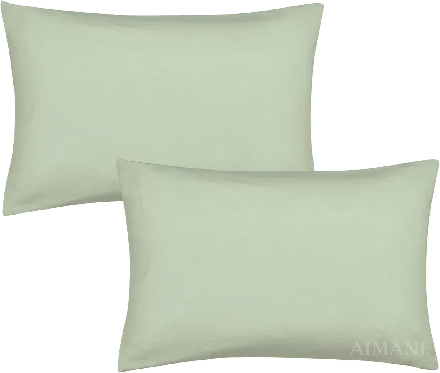 Duck Egg Housewife Pillowcases Pair 50x75cm Polycotton Easy Care Bedding New