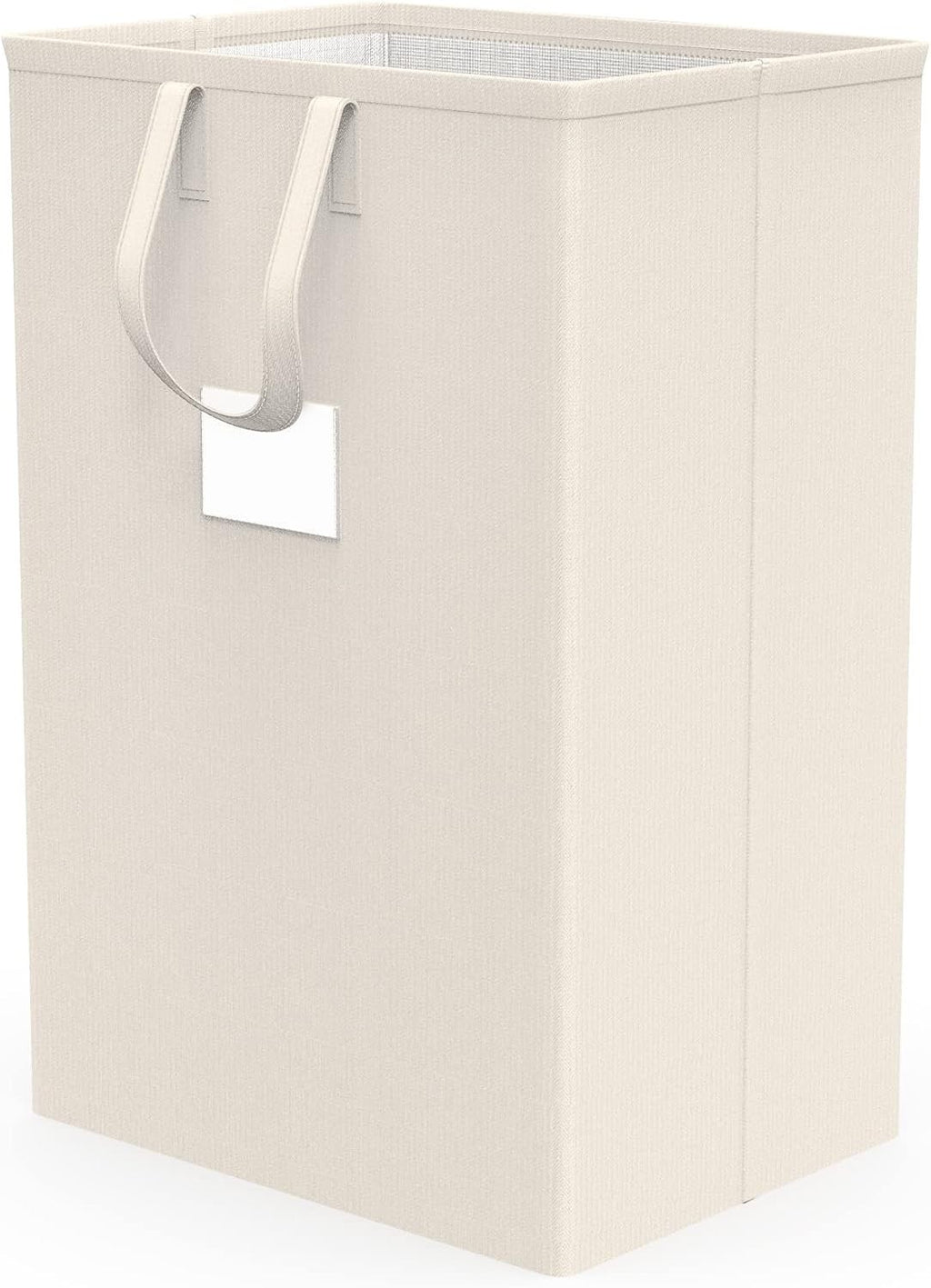 75L Large Laundry Hamper Handles Dirty Clothes For Bedroom Waterproof Ivory New