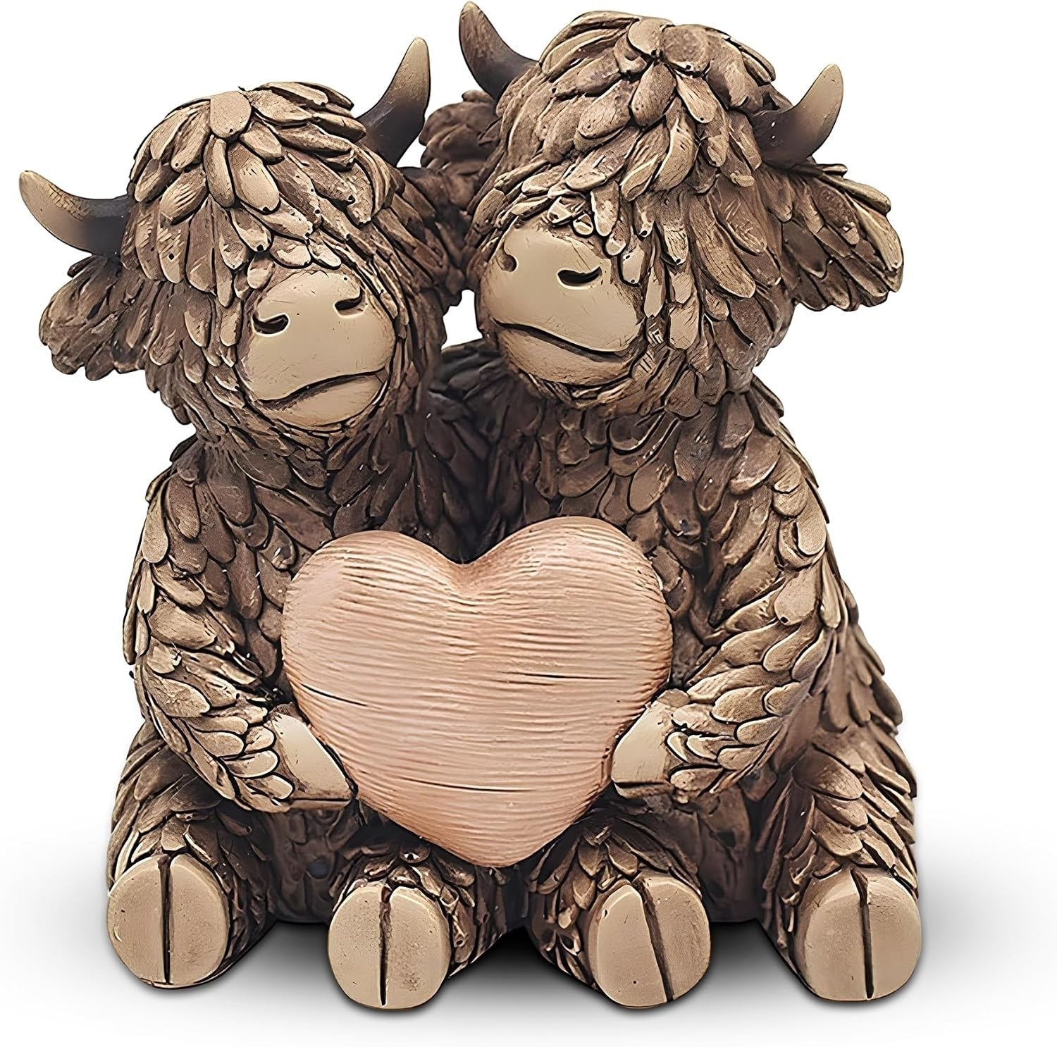 Lesser Pavey Hughie Highland Cows True Love Figurine For Home Office Gift New
