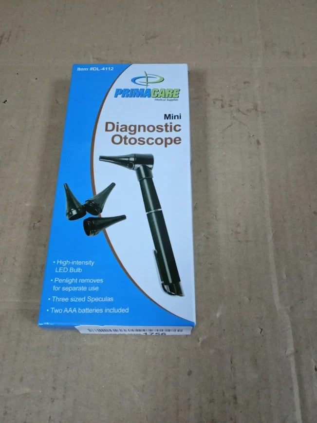 Primacare DL4112 Mini Diagnostic Otoscope Kit High Resolution LED Ear Light New