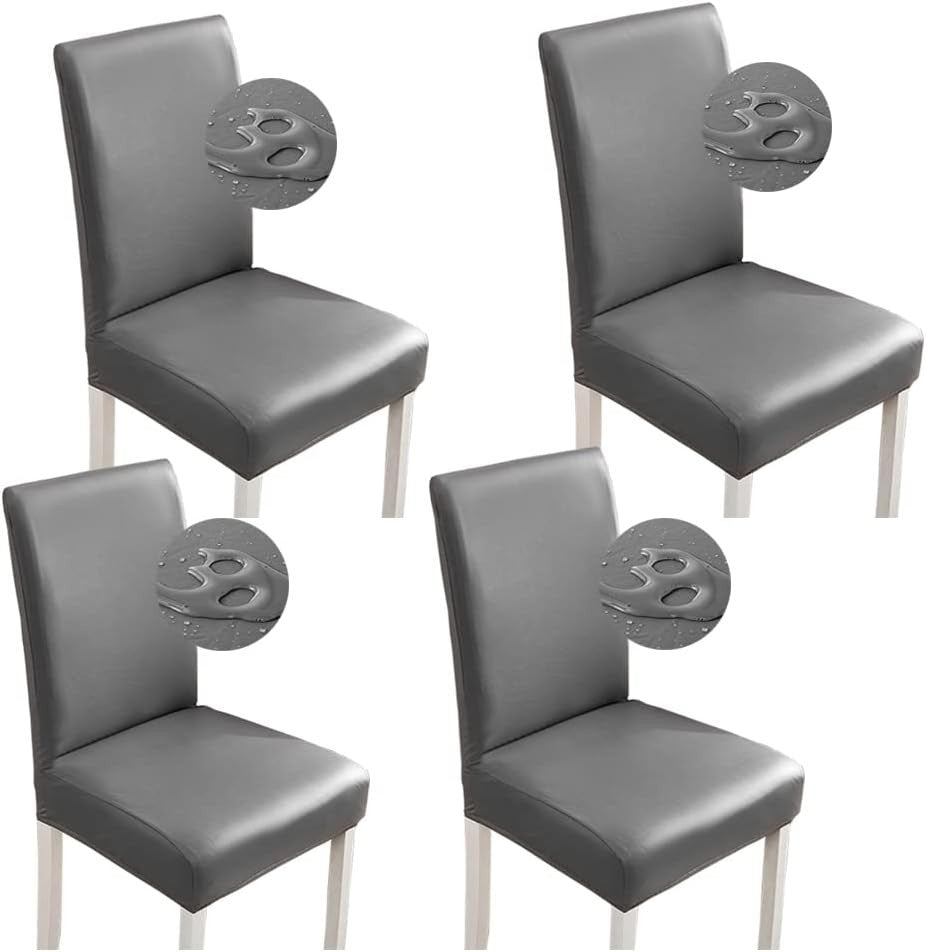 Bestenrose Stretch Dining Chair Covers Waterproof Leather 15x15x17.7in New