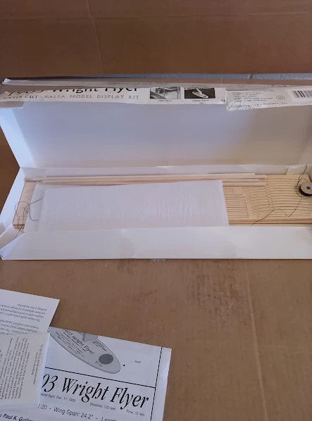 Flat River Guillows 1903 Wright Brother Flyer Laser Cut 24.2in Wingspan New