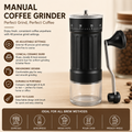 Manual Coffee Grinder External 40 Adjustable Settings Coffee Bean Hand Black
