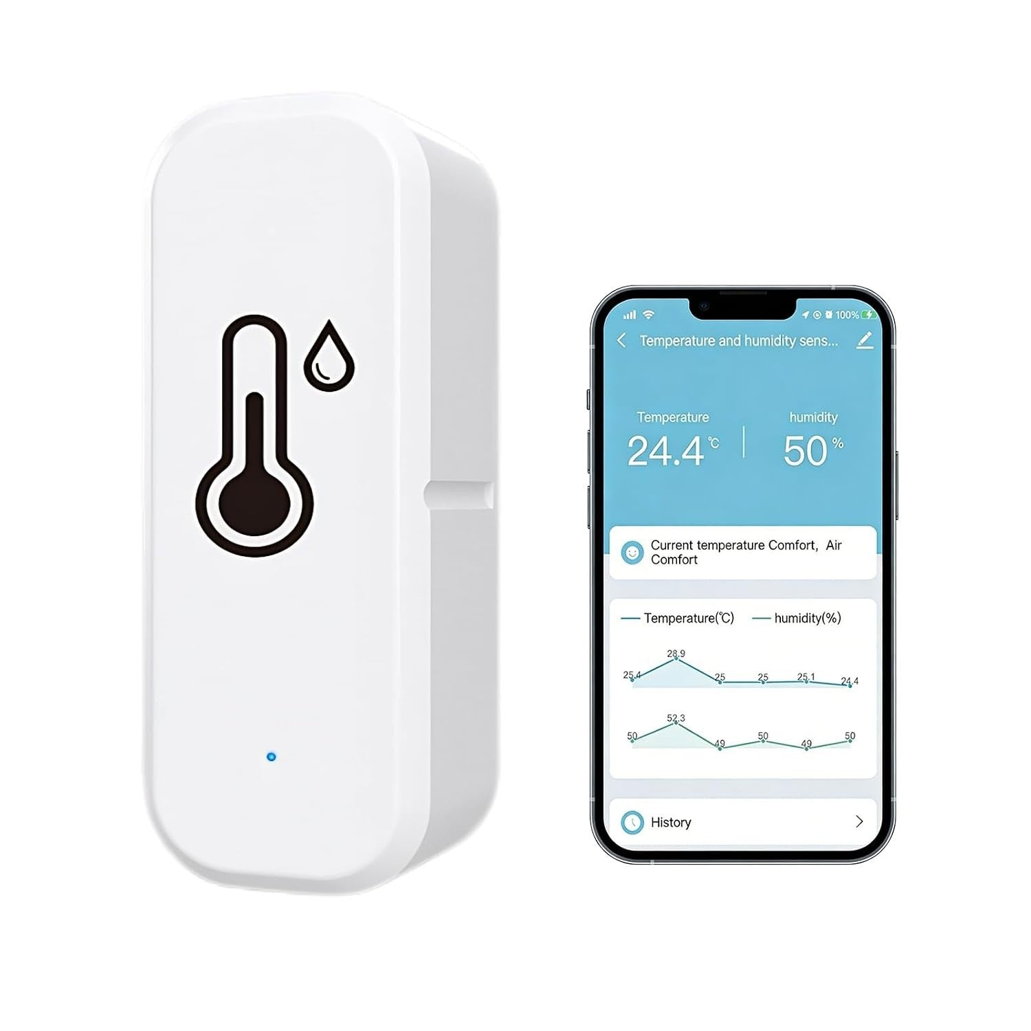 WiFi Hygrometer Thermometer Sensor Smart Room Temperature Humidity Monitor New
