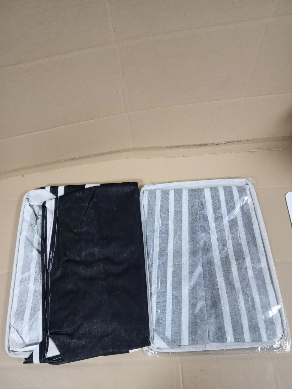 2 Pieces Large Foldable Clothes Laundry Baskets Waterproof Canvas 168x16x16cm