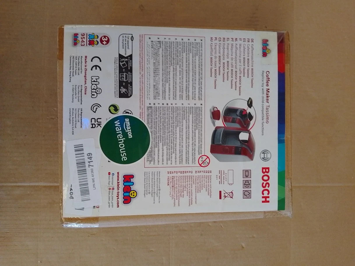Theo Klein 9543 Bosch Tassimo Coffee Maker Water Tank Circulation Sound 3+ New