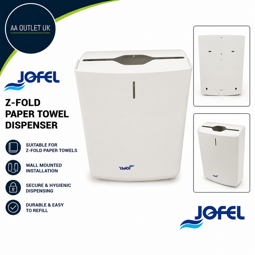 Jofel Z Fold Paper Towel Dispenser Wall Mount Acrylonitrile Butadiene Styrene