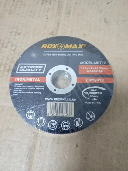 Rdxmax 115mm Premium Metal Cutting Discs High Performance Durable New