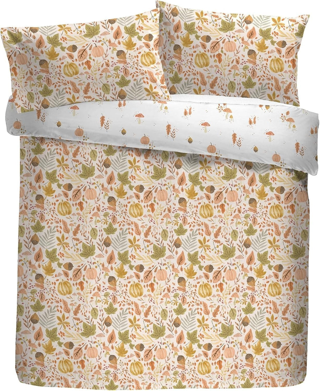 Dreams & Drapes Design Autumn Foliage Duvet Cover Set Single Orange New