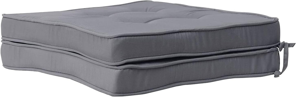 RACE LEAF Chair Seat Cushion 40x40x5cm Chair Set Garden Indoor Outdoor Grey New