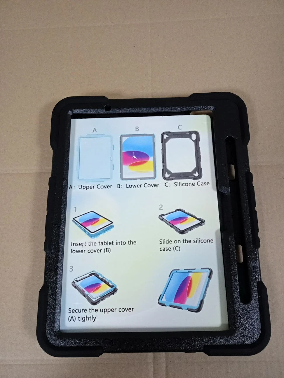 Shockproof Case iPad Air 11in 2026 2025 2024 M4 M3 M2 360° Rotating Black New