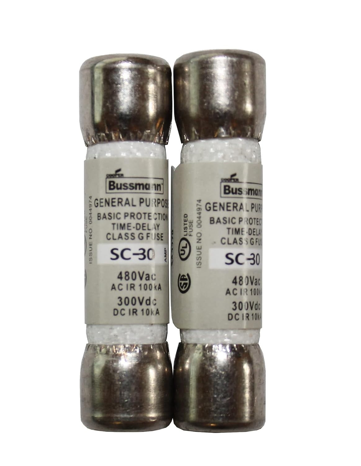 Bussmann General Purpose Basic SC30 30 Amp Class G Time Delay Fuse 2pc New