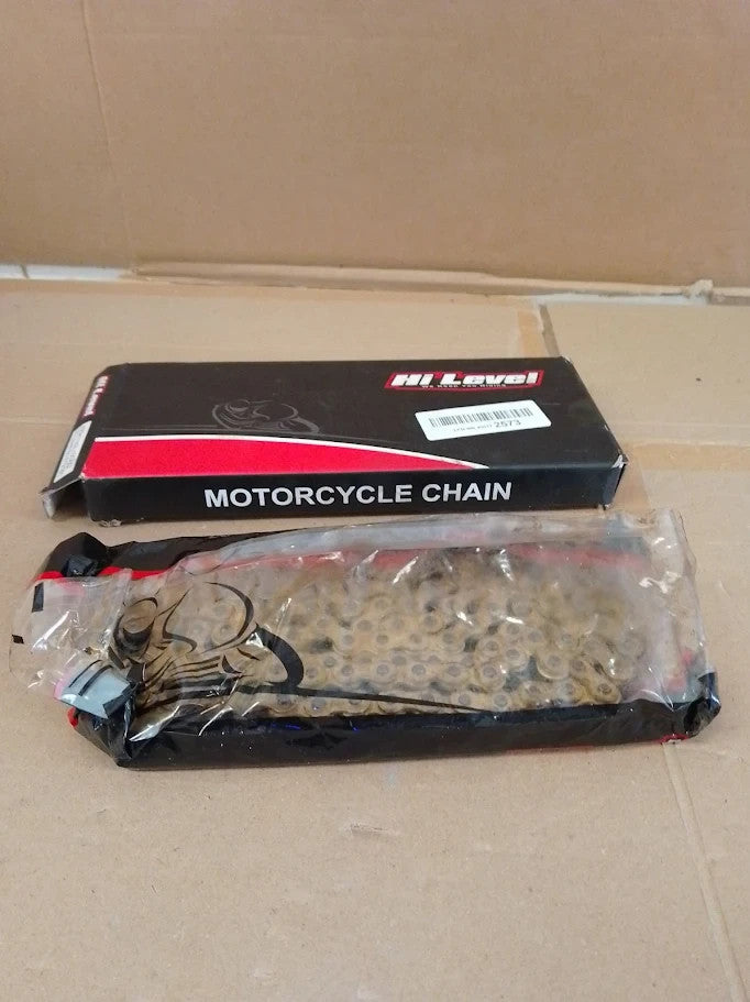 Hi Level Heavy Duty Motorcycle Chain 420H140 Gold 140 Links 420 Pitch