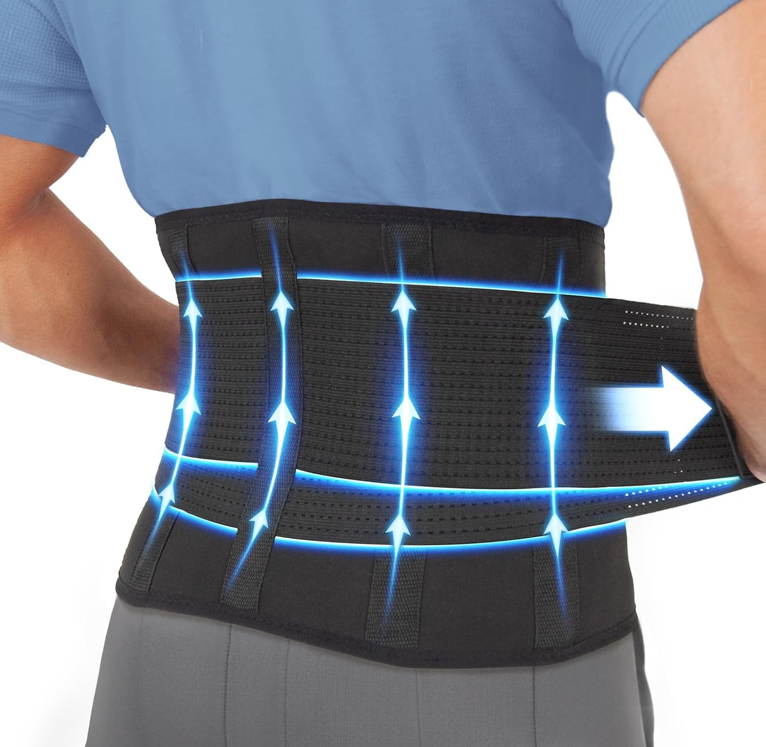 Clever Yellow Premium Support Lower Back Brace Pain Relief Lumbar Belt Medium