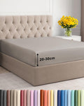 Small Double Fitted Bed Sheet 120x190x30cm Deep Fitted Sheet Mattresses Grey New