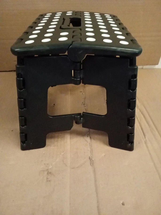 Kepliv 9inch Heavy Duty Folding Step Stool Non Slip Foldable Footstool Black
