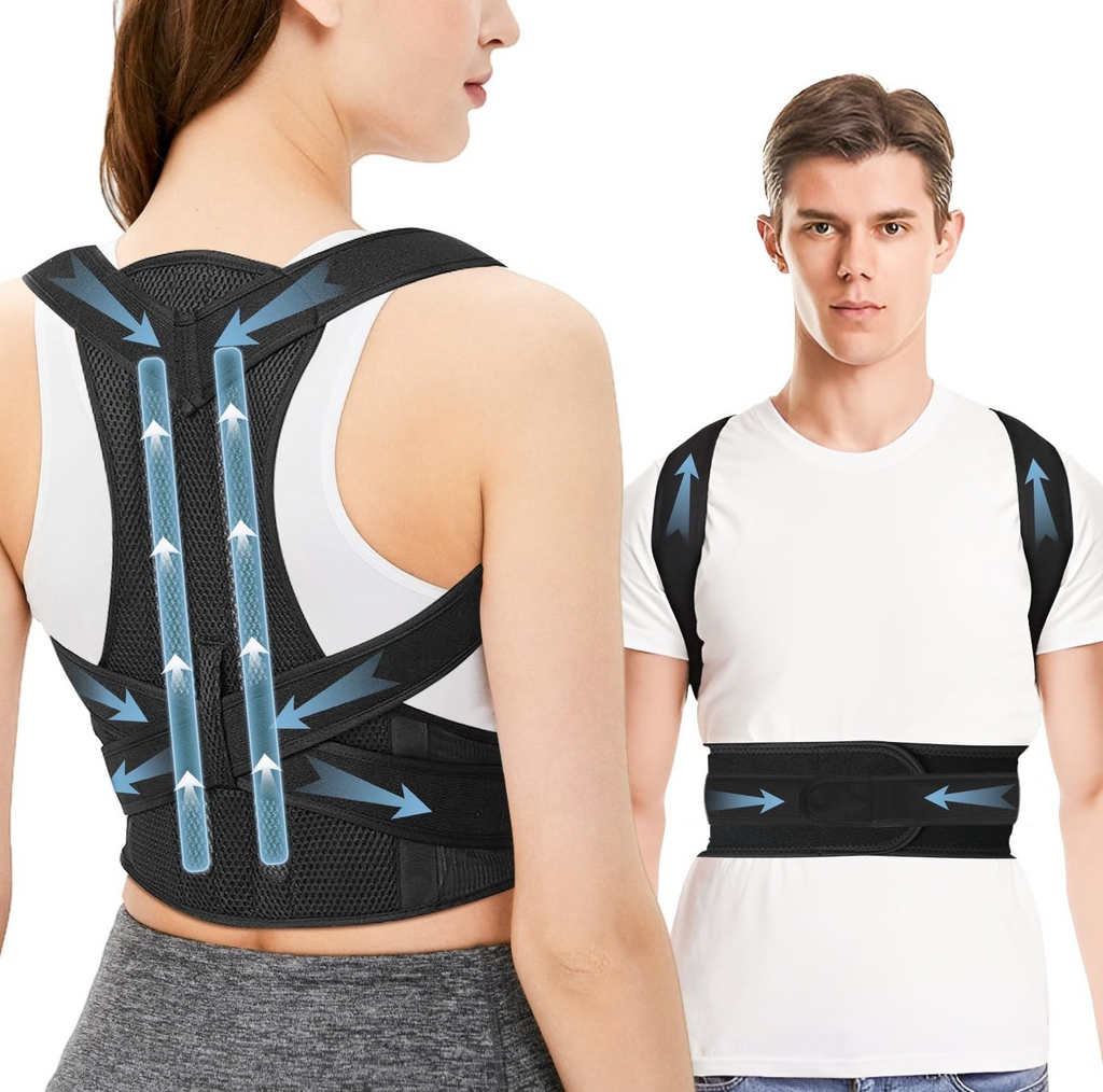 UIOF Posture Corrector Unisex Breathable Back Support Neck Shoulder Large New