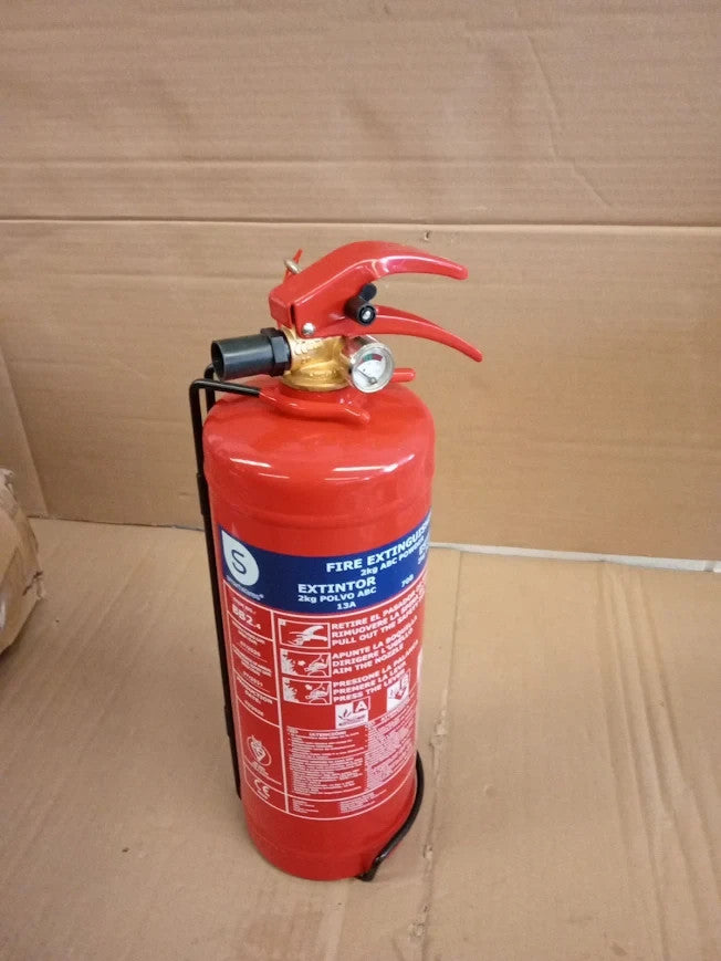 Smartwares Powder Extinguisher 2kg ABC Fires Vehicles Homes Mounting Bracket New