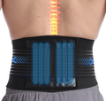Paskyee Lower Back 6 Stays Back Brace Lumbar Support Belt Large Black New