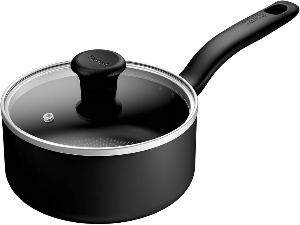 Tefal Titanium Essential Saucepan 18cm Lid Non Stick Coating Metal Safe New