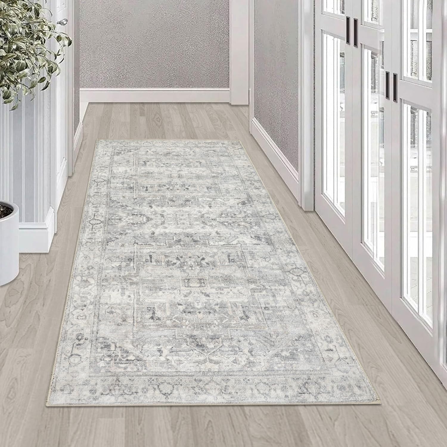 Homcomodar Distressed Runner Rug Hallway Vintage Hallway Rugs 60x120cm New