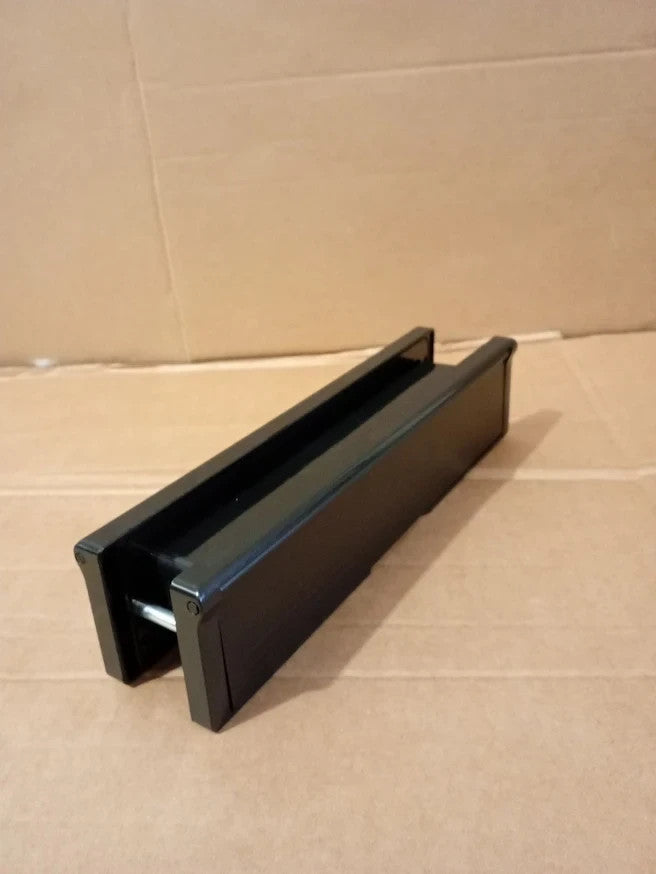 Keypak 30.6cm Door Letter Box Black UPVC Composite Wood Door 40 80mm Design New