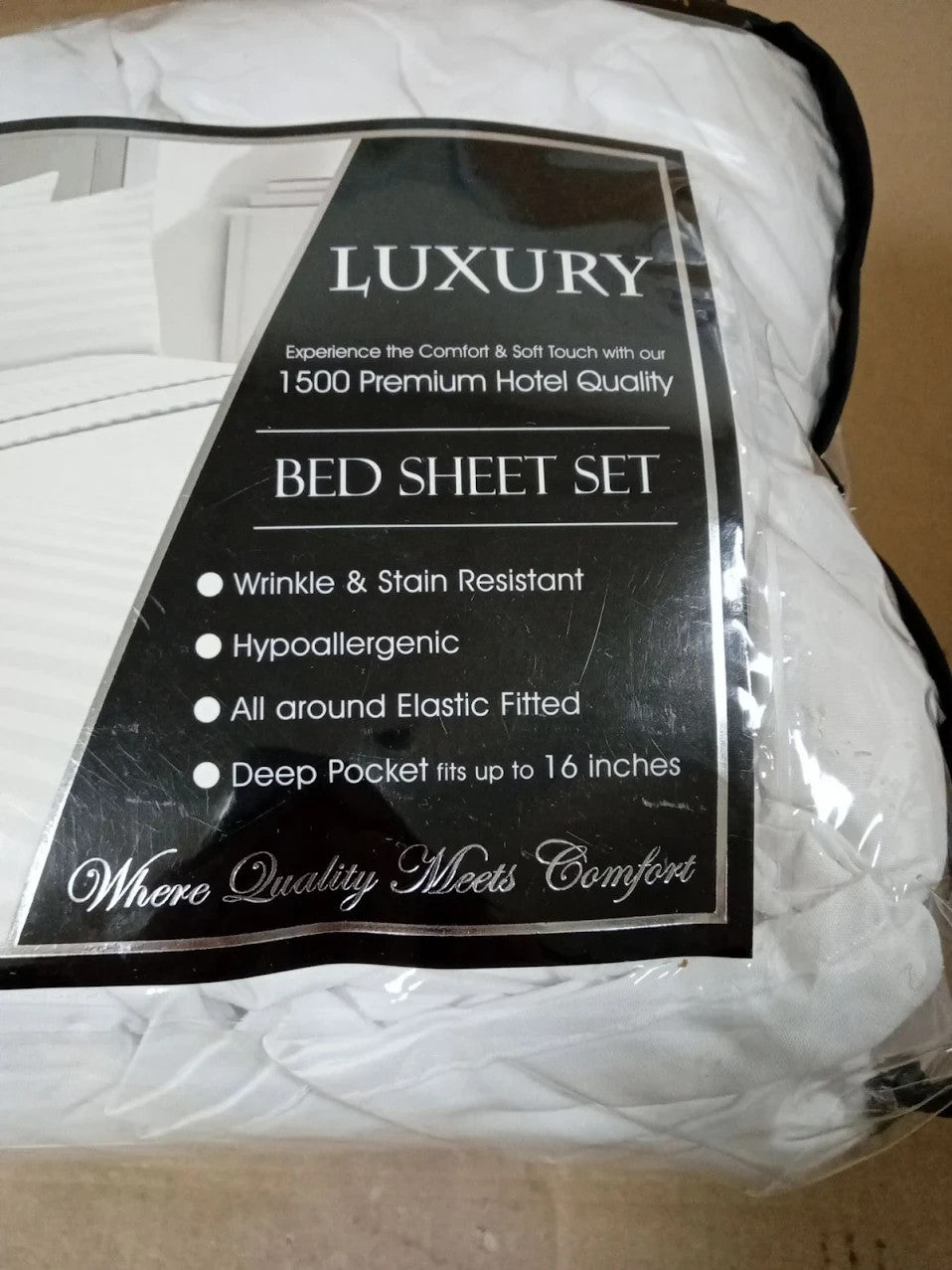Elegant Comfort Best Softest Coziest 6 Piece Sheet Sets King White Stripe New