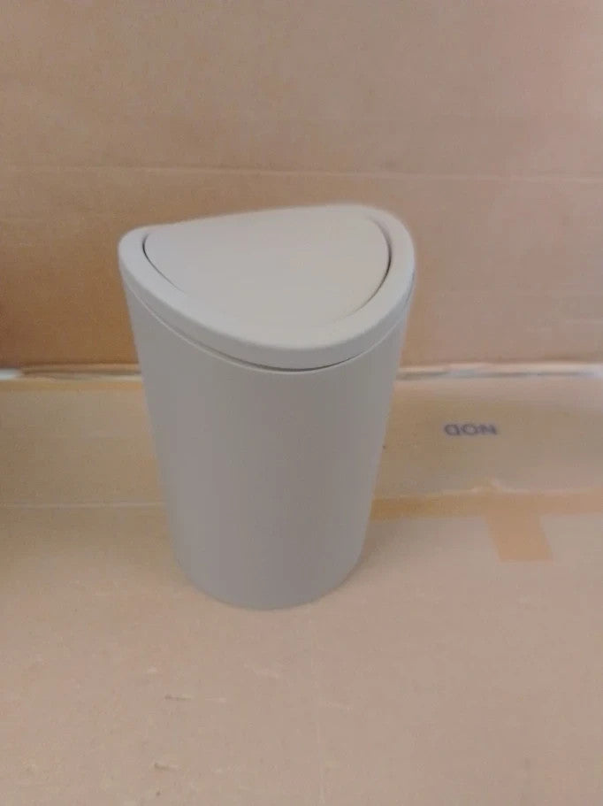 Tatay Bathroom Bin Swing Lid Compact Modern Design Durable Taupe 19x19x28cm New