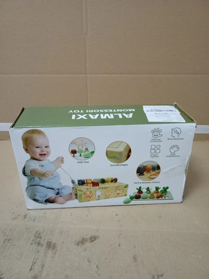 Almaxi Wooden Toys 9In1 Safari Montessori 1st birthday gifts Boys Girls 1+ New