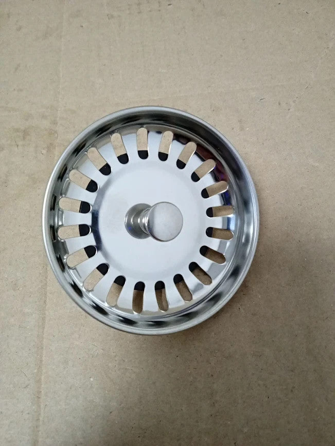 Qrity Sink Collection 114mm Stainless Steel & PVC Kitchen Basket Strainer Plug